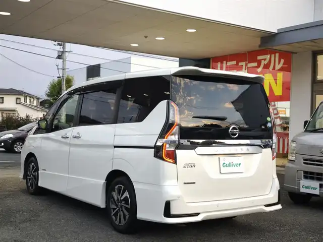 日産 セレナ ハイウェイスター V 熊本県 2019(令1)年 5.6万km ブリリアントホワイトパール 純正10インチナビ/【フルセグTV/Bluetooth/HDMI/CD/DVD】/アラウンドビューモニター/フリップダウンモニター/両側パワースライドドア/プロパイロット/ステアリングスイッチ/パーキングアシスト/コーナーセンサー/電子パーキング/オートホールド/アイドリングストップ/純正16インチアルミホイール/前後ドライブレコーダー/ETC/純正フロアマット/スペアキー/取扱説明書