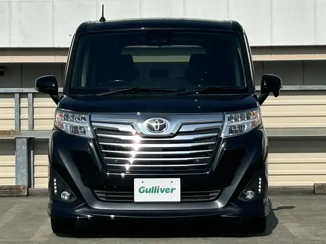 トヨタ ルーミー カスタムG 静岡県 2019(令1)年 3.9万km ブラックマイカメタリック スマートアシスト/純正オーディオ/ＡＵＸ/クルーズコントロール/両側電動スライド/パーキングセンサー/アイドリングストップ/オートライト/オートハイビーム/ＬＥＤヘッドライト/フォグランプ/スマートキー/プッシュスタート/純正14AW