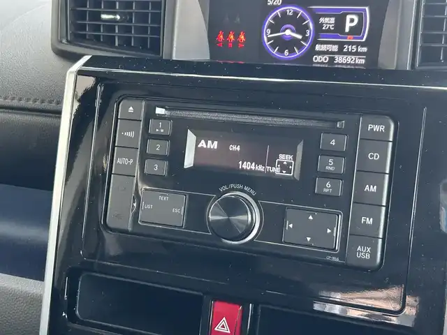 トヨタ ルーミー カスタムG 静岡県 2019(令1)年 3.9万km ブラックマイカメタリック スマートアシスト/純正オーディオ/ＡＵＸ/クルーズコントロール/両側電動スライド/パーキングセンサー/アイドリングストップ/オートライト/オートハイビーム/ＬＥＤヘッドライト/フォグランプ/スマートキー/プッシュスタート/純正14AW