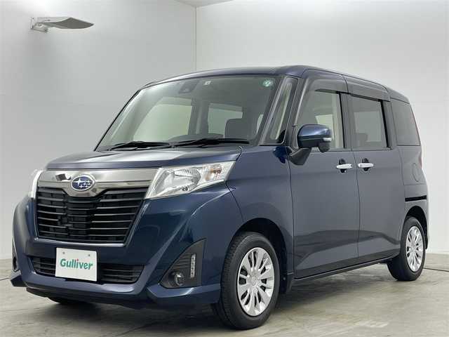 スバル ジャスティ G スマートアシスト 岡山県 2018(平30)年 5.9万km レーザーブルークリスタルシャイン 純正メモリナビ/（Bluetooth/フルセグTV/CD/DVD）/衝突軽減ブレーキシステム/クルーズコントロール/踏み間違い防止/横滑り防止/ビルトインＥＴＣ/バックカメラ/両側パワースライドドア/アイドリングストップ/純正14インチアルミホイール/純正フロアマット/ドアバイザー/プッシュスタート/スマートキー×2/新車保証書/取扱説明書
