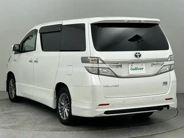 トヨタ ヴェルファイア ハイブリット ZR Gエディション 道央・札幌 2012(平24)年 11.1万km ホワイトパールクリスタルシャイン ・４WD/・純正8インチHDDナビ/　BT/CD/USB/HDD/フルセグ/・純正11インチフリップダウン/・純正ビルトインETC/・バックカメラ/・レーダークルーズコントロール/・衝突軽減ブレーキ/・レーンキープアシスト/・横滑り防止/・両側パワースライドドア/・電動リアゲート/・サンルーフ/・前席シートヒーター/・前席パワーシート/・社外フロアマット/・純正サマー17インチAW/・プッシュスタート/・スマートキー/・オートライト/・フロントフォグライト/・取扱説明書/・保証書
