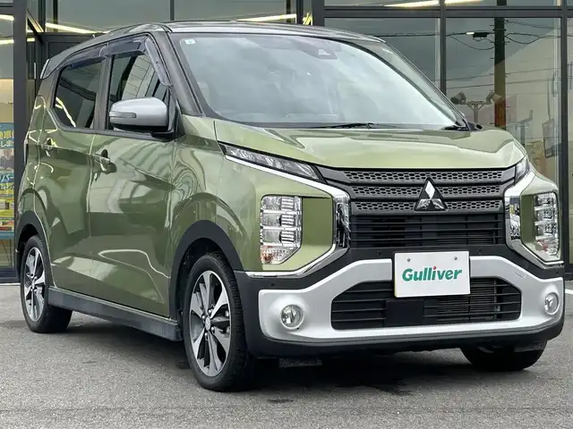 三菱 ｅＫクロス G 愛媛県 2019(令1)年 1.9万km オリーブグリーン チタニウムグレーメタリック/オリ-ブグリーン(U17F28)/e-Assist/KENWOOD7型ナビ/KENWOODツイーター/衝突被害軽減装置/車線逸脱防止装置/オートマチックハイビーム/アイドリングストップ/クリアランスソナー/LEDヘッドライト/前席シートヒーター/電格ミラー/ステアリングリモコン/ヘッドライトレベライザー/ドアバイザー/現状サマー(純正AW)(165/55/R15)/TOYO NANOENERGY/禁煙車