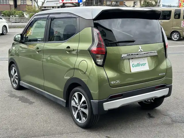 三菱 ｅＫクロス G 愛媛県 2019(令1)年 1.9万km オリーブグリーン チタニウムグレーメタリック/オリ-ブグリーン(U17F28)/e-Assist/KENWOOD7型ナビ/KENWOODツイーター/衝突被害軽減装置/車線逸脱防止装置/オートマチックハイビーム/アイドリングストップ/クリアランスソナー/LEDヘッドライト/前席シートヒーター/電格ミラー/ステアリングリモコン/ヘッドライトレベライザー/ドアバイザー/現状サマー(純正AW)(165/55/R15)/TOYO NANOENERGY/禁煙車