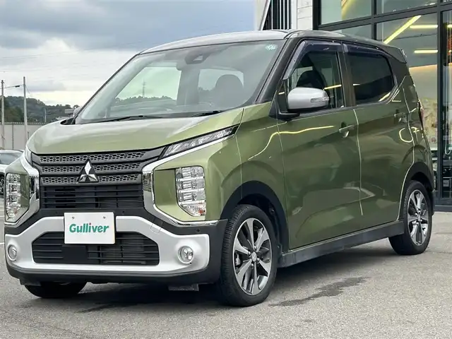 三菱 ｅＫクロス G 愛媛県 2019(令1)年 1.9万km オリーブグリーン チタニウムグレーメタリック/オリ-ブグリーン(U17F28)/e-Assist/KENWOOD7型ナビ/KENWOODツイーター/衝突被害軽減装置/車線逸脱防止装置/オートマチックハイビーム/アイドリングストップ/クリアランスソナー/LEDヘッドライト/前席シートヒーター/電格ミラー/ステアリングリモコン/ヘッドライトレベライザー/ドアバイザー/現状サマー(純正AW)(165/55/R15)/TOYO NANOENERGY/禁煙車