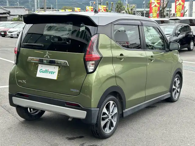 三菱 ｅＫクロス G 愛媛県 2019(令1)年 1.9万km オリーブグリーン チタニウムグレーメタリック/オリ-ブグリーン(U17F28)/e-Assist/KENWOOD7型ナビ/KENWOODツイーター/衝突被害軽減装置/車線逸脱防止装置/オートマチックハイビーム/アイドリングストップ/クリアランスソナー/LEDヘッドライト/前席シートヒーター/電格ミラー/ステアリングリモコン/ヘッドライトレベライザー/ドアバイザー/現状サマー(純正AW)(165/55/R15)/TOYO NANOENERGY/禁煙車