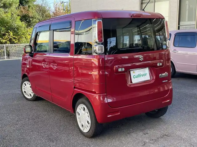 スズキ スペーシア HYBRID G 静岡県 2018(平30)年 3.3万km フェニックスレッドパール ワンオーナー/純正ナビ/ワンセグTV/CD/SD/両側スライドドア/オートライト/純正フロアマット/純正ドアバイザー/スマートキー/保証書/取扱説明書/ナビ取扱説明書/R2/7点検記録簿有