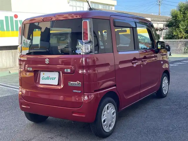 スズキ スペーシア HYBRID G 静岡県 2018(平30)年 3.3万km フェニックスレッドパール ワンオーナー/純正ナビ/ワンセグTV/CD/SD/両側スライドドア/オートライト/純正フロアマット/純正ドアバイザー/スマートキー/保証書/取扱説明書/ナビ取扱説明書/R2/7点検記録簿有