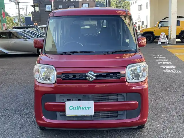 スズキ スペーシア HYBRID G 静岡県 2018(平30)年 3.3万km フェニックスレッドパール ワンオーナー/純正ナビ/ワンセグTV/CD/SD/両側スライドドア/オートライト/純正フロアマット/純正ドアバイザー/スマートキー/保証書/取扱説明書/ナビ取扱説明書/R2/7点検記録簿有