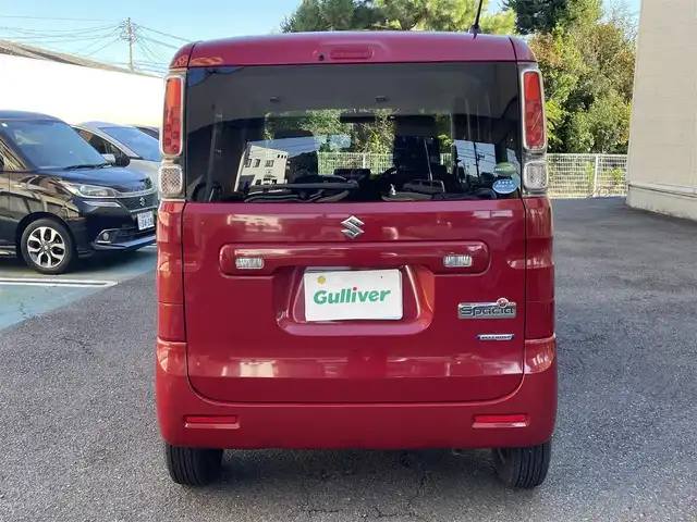 スズキ スペーシア HYBRID G 静岡県 2018(平30)年 3.3万km フェニックスレッドパール ワンオーナー/純正ナビ/ワンセグTV/CD/SD/両側スライドドア/オートライト/純正フロアマット/純正ドアバイザー/スマートキー/保証書/取扱説明書/ナビ取扱説明書/R2/7点検記録簿有