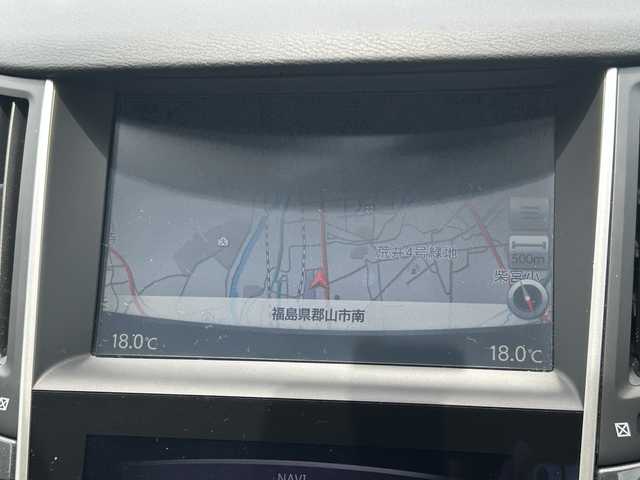 日産 スカイライン 200GT－t タイプP 福島県 2014(平26)年 4.5万km クリスタルホワイトパール 純正HDDナビ/　【フルセグ/CD/DVD/BT/USB/MSV】/バックカメラ/全周囲カメラ/ステアリングスイッチ/レーダークルーズコントロール/レザーシート/前席シートヒーター/前後ドライブレコーダー/ビルトインETC/前席パワーシート/シートメモリー/LEDヘッドライト（AUTO機能付き）/　・フォグランプ/アイドリングストップ/横滑り防止機能/衝突軽減システム/レーンキープアシスト/パーキングアシスト/コーナーセンサー