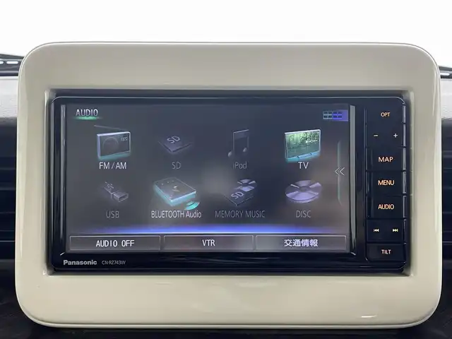 スズキ ラパン モード 埼玉県 2019(平31)年 7万km ノクターンブルーパール/ホワイト 2トーンルーフ 純正ナビ BT 温シート キセノン ETC 禁煙 　スペアキー　オートライト　衝突被害軽減　横滑り防止装置　純正フロアマット　CD　DVD　スマートキー　アイドリングストップ