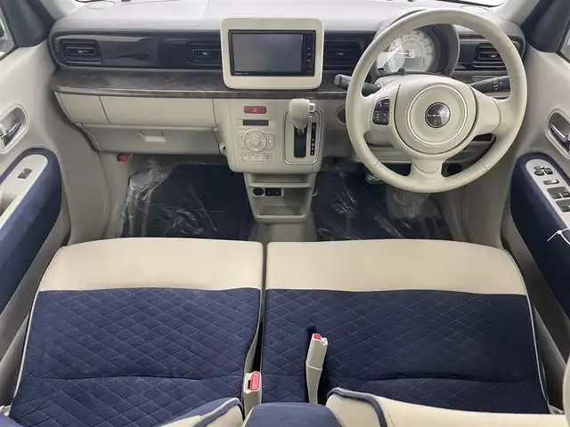 スズキ ラパン モード 埼玉県 2019(平31)年 7万km ノクターンブルーパール/ホワイト 2トーンルーフ 純正ナビ BT 温シート キセノン ETC 禁煙 　スペアキー　オートライト　衝突被害軽減　横滑り防止装置　純正フロアマット　CD　DVD　スマートキー　アイドリングストップ