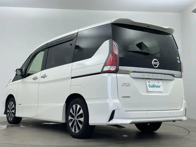 日産 セレナ ハイウェイスターVセレクションⅡ 鹿児島県 2018(平30)年 7.8万km ブリリアントホワイトパール ワンオーナー/純正ナビ/（CD/DVD/BT/フルセグTV）/純正フリップダウンモニター/両側パワースライドドア/アラウンドビューモニター/クルーズコントロール/エマージェンシーブレーキ/レーンディパーチャーアシスト/革調シートカバー/後席サンシェード/純正フロアマット/純正アルミホイール/取説、保証書