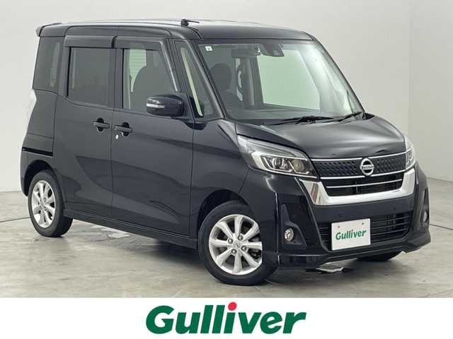 日産 デイズ ルークス ハイウェイスター Xターボ 福岡県 2019(令1)年 2万km ブラック 純正ナビ（ＢＴ，フルセグＴＶ）　/アラウンドビューモニター　/ＥＴＣ　/前後ドライブレコーダー　/コーナーセンサー　/衝突軽減ブレーキ　/レーンキープ　/片側電動スライドドア　/純正１４インチＡＷ　/ＬＥＤヘッドライト