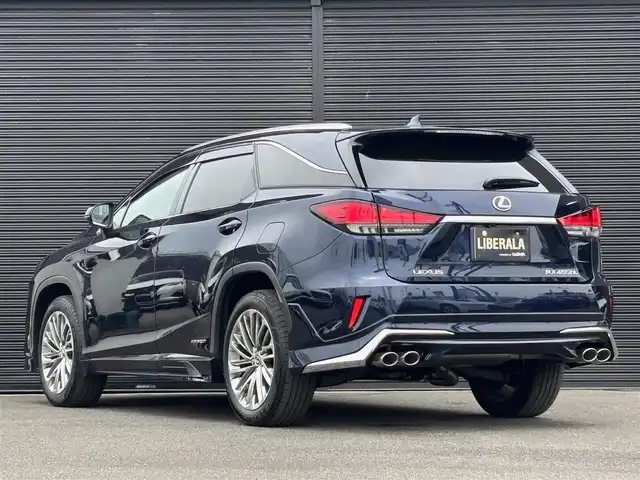 レクサス ＲＸ 450hL 山梨県 2021(令3)年 1.5万km ディープブルーマイカ ワンオーナー/SR/TRDフロントサイドエアロ/モデリスタリアエアロマフラー/純正メモリナビ/　（CD/DVD/フルセグ/Bluetooth）/360°カメラ/レーダークルーズコントロール/LKA/BSM/LEDヘッドライト/電動テールゲート/ ETC/純正20インチAW