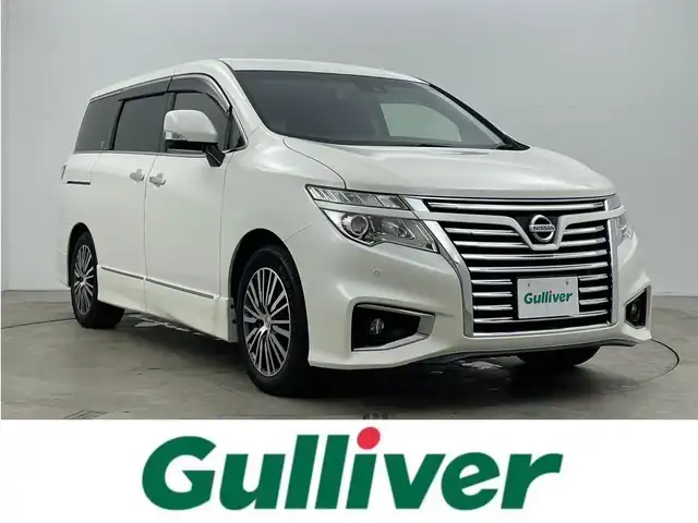 日産 エルグランド 250HWS S アーバンクロム 岡山県 2019(令1)年 7万km ブリリアントホワイトパール 純正10インチナビ /(CD/DVD/フルセグ/BT)/型式：MM519D-L/純正11インチフリップダウンモニター /両側電動スライド /レーダークルーズコントロール /LEDヘッドライト /フォグランプ/オートハイビーム/ビルトインETC /バックカメラ /衝突軽減ブレーキ/前後コーナーセンサー/純正ドライブレコーダー（前）/社外レーダー/社外ツィーター/純正フロアマット/純正アルミホイール/新車保証書/取扱説明書