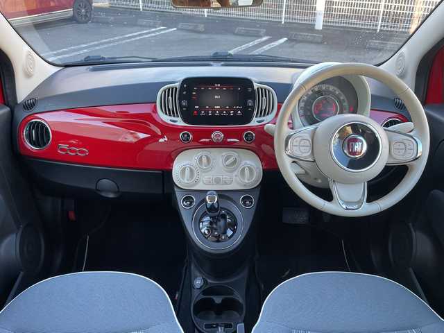 フィアット ５００ 1．2 ポップ 静岡県 2019(令1)年 4.8万km ロッソ・オフィチーナ Uコネクト（Bluetooth、USB）　/Cityモード　/ステアリングスイッチ　/革巻きステアリング　/グレンチェック柄シート/ETC　/リモコンキー　/スペアキー　/保証書　/取説