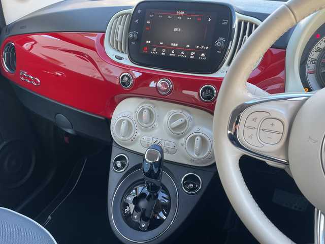 フィアット ５００ 1．2 ポップ 静岡県 2019(令1)年 4.8万km ロッソ・オフィチーナ Uコネクト（Bluetooth、USB）　/Cityモード　/ステアリングスイッチ　/革巻きステアリング　/グレンチェック柄シート/ETC　/リモコンキー　/スペアキー　/保証書　/取説