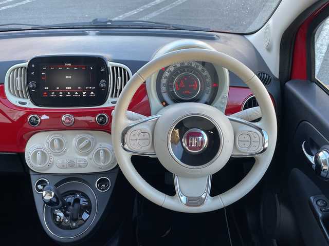 フィアット ５００ 1．2 ポップ 静岡県 2019(令1)年 4.8万km ロッソ・オフィチーナ Uコネクト（Bluetooth、USB）　/Cityモード　/ステアリングスイッチ　/革巻きステアリング　/グレンチェック柄シート/ETC　/リモコンキー　/スペアキー　/保証書　/取説