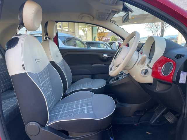 フィアット ５００ 1．2 ポップ 静岡県 2019(令1)年 4.8万km ロッソ・オフィチーナ Uコネクト（Bluetooth、USB）　/Cityモード　/ステアリングスイッチ　/革巻きステアリング　/グレンチェック柄シート/ETC　/リモコンキー　/スペアキー　/保証書　/取説