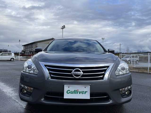 日産 ティアナ XL 富山県 2016(平28)年 6万km ダークメタルグレー 純正SDナビ/フルセグ/バックカメラ/ETC/コーナーセンサー/衝突軽減ブレーキ/革巻きステアリング/パワーシート/スペアキー/LEDヘッドライト