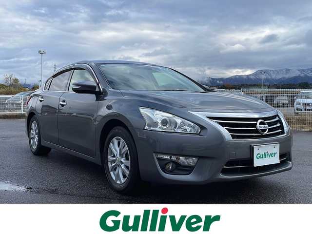 日産 ティアナ XL 富山県 2016(平28)年 6万km ダークメタルグレー 純正SDナビ/フルセグ/バックカメラ/ETC/コーナーセンサー/衝突軽減ブレーキ/革巻きステアリング/パワーシート/スペアキー/LEDヘッドライト