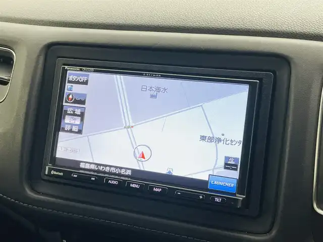 ホンダ ヴェゼル ハイブリッド Z ホンダセンシング 福島県 2018(平30)年 6.8万km ミッドナイトブルービームM ホンダセンシング/・衝突軽減ブレーキシステム/・路外逸脱抑制機能/・アダプティブクルーズコントロール/社外ナビゲーション/・型式：CN-E320D/・BluetoothTVCD/・バックカメラ/・ETC/前方ドライブレコーダー/プッシュスタート/・スマートキー/・スペアキー/電子パーキング/・オートホールド/革巻きステアリング/・ステアリングスイッチ/電動格納ミラー/ドアバイザー/純正フロアマット/LEDライト/・フォグライト