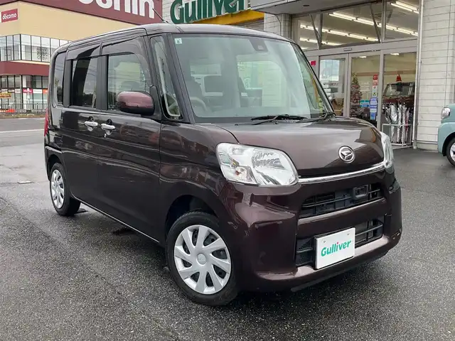 ダイハツ タント X SAⅡ 滋賀県 2015(平27)年 4.1万km プラムブラウンクリスタルマイカ 車検令和8年8月まで/片側パワースライドドア/純正ナビゲーション（NMCK-W65D）/・ワンセグTV/・CD/・USB/バックカメラ/ステアリングリモコン/・オーディオ操作/スペアキー/取扱説明書/保証書