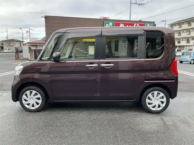 ダイハツ タント X SAⅡ 滋賀県 2015(平27)年 4.1万km プラムブラウンクリスタルマイカ 車検令和8年8月まで/片側パワースライドドア/純正ナビゲーション（NMCK-W65D）/・ワンセグTV/・CD/・USB/バックカメラ/ステアリングリモコン/・オーディオ操作/スペアキー/取扱説明書/保証書