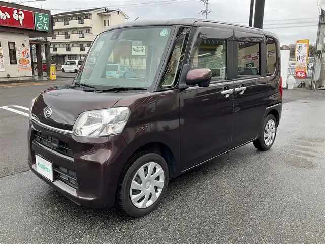 ダイハツ タント X SAⅡ 滋賀県 2015(平27)年 4.1万km プラムブラウンクリスタルマイカ 車検令和8年8月まで/片側パワースライドドア/純正ナビゲーション（NMCK-W65D）/・ワンセグTV/・CD/・USB/バックカメラ/ステアリングリモコン/・オーディオ操作/スペアキー/取扱説明書/保証書