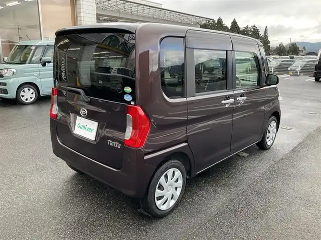 ダイハツ タント X SAⅡ 滋賀県 2015(平27)年 4.1万km プラムブラウンクリスタルマイカ 車検令和8年8月まで/片側パワースライドドア/純正ナビゲーション（NMCK-W65D）/・ワンセグTV/・CD/・USB/バックカメラ/ステアリングリモコン/・オーディオ操作/スペアキー/取扱説明書/保証書