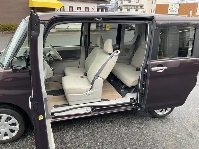 ダイハツ タント X SAⅡ 滋賀県 2015(平27)年 4.1万km プラムブラウンクリスタルマイカ 車検令和8年8月まで/片側パワースライドドア/純正ナビゲーション（NMCK-W65D）/・ワンセグTV/・CD/・USB/バックカメラ/ステアリングリモコン/・オーディオ操作/スペアキー/取扱説明書/保証書