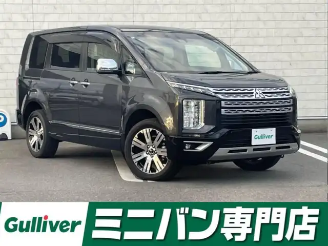 三菱 デリカＤ：５ P 福岡県 2022(令4)年 0.5万km グラファイトグレーメタリック/ブラックマイカ ALPINE11型ナビ(フルセグTV/CD/DVD/BT)/全方位/オートホールド/ブラインドスポット/クルコン/ドラレコ/両側電動/電動リア/ETC/シートヒーター/ハンドルヒーター/USB/純正LED/純正アルミホイール/スペアキー/スマートキー/プッシュスタート
