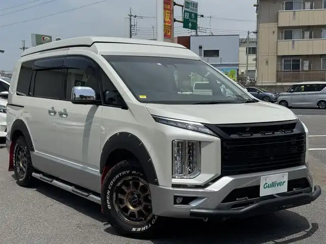 三菱 デリカＤ：５ P 千葉県 2020(令2)年 1.1万km ウォームホワイトP/スターリングシルバーM ケイワークスクルーズ/ポップアップルーフ/座席回転ユニット/車両ヒーティングシステム/JAOSグリル／Fガード／リアラダー/マットガード/POWERTITE/外部電源システム/バッテリーモニター/純正10.1型ナビ/フルセグTV/Bluetooth/全方位カメラ/フロント/サイドカメラ/両側電動スライドドア/前後ドライブレコーダー/社外レーダー/LEDライト/ETC/保証書・各種取説・適合証明書等有り
