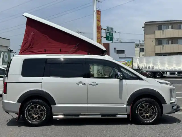 三菱 デリカＤ：５ P 千葉県 2020(令2)年 1.1万km ウォームホワイトP/スターリングシルバーM ケイワークスクルーズ/ポップアップルーフ/座席回転ユニット/車両ヒーティングシステム/JAOSグリル／Fガード／リアラダー/マットガード/POWERTITE/外部電源システム/バッテリーモニター/純正10.1型ナビ/フルセグTV/Bluetooth/全方位カメラ/フロント/サイドカメラ/両側電動スライドドア/前後ドライブレコーダー/社外レーダー/LEDライト/ETC/保証書・各種取説・適合証明書等有り