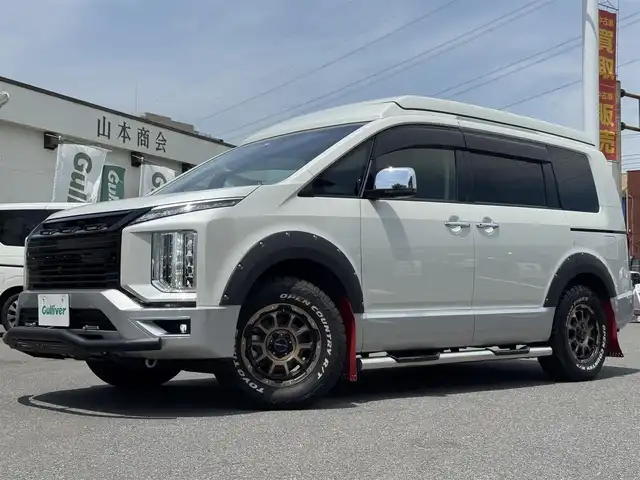 三菱 デリカＤ：５ P 千葉県 2020(令2)年 1.1万km ウォームホワイトP/スターリングシルバーM ケイワークスクルーズ/ポップアップルーフ/座席回転ユニット/車両ヒーティングシステム/JAOSグリル／Fガード／リアラダー/マットガード/POWERTITE/外部電源システム/バッテリーモニター/純正10.1型ナビ/フルセグTV/Bluetooth/全方位カメラ/フロント/サイドカメラ/両側電動スライドドア/前後ドライブレコーダー/社外レーダー/LEDライト/ETC/保証書・各種取説・適合証明書等有り