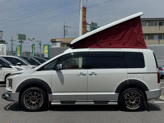 三菱 デリカＤ：５ P 千葉県 2020(令2)年 1.1万km ウォームホワイトP/スターリングシルバーM ケイワークスクルーズ/ポップアップルーフ/座席回転ユニット/車両ヒーティングシステム/JAOSグリル／Fガード／リアラダー/マットガード/POWERTITE/外部電源システム/バッテリーモニター/純正10.1型ナビ/フルセグTV/Bluetooth/全方位カメラ/フロント/サイドカメラ/両側電動スライドドア/前後ドライブレコーダー/社外レーダー/LEDライト/ETC/保証書・各種取説・適合証明書等有り