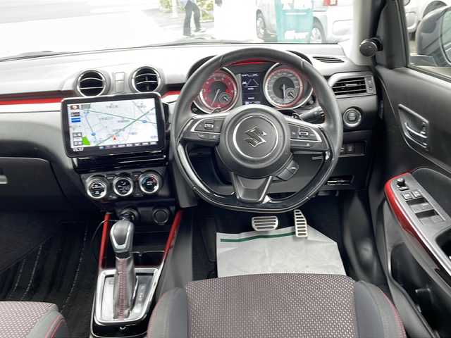 スズキ スイフト スポーツ セーフティPKG 東京都 2018(平30)年 5.8万km スーパーブラックパール 新車時保証書/取扱説明書/ブレーキサポート/アダプティブクルーズコントロール/社外ナビ/フルセグTV【CN-F1XD】/SD/CD/DVD/Blu-ray/SDREC/BT/バックカメラ　ETC/ドライブレコーダー【前後】/運転席シートヒーター/LEDヘッドライト/オートライト/LEDフォグライト/スマートキー/パドルシフト付革巻きハンドル/純正17インチアルミ