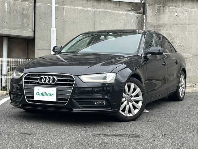 アウディ Ａ４ 2．0 TFSI クワトロ 愛知県 2012(平24)年 12.7万km ファントムブラックパールエフェクト 純正HDDナビ/フルセグTV・CD・DVD・Bluetooth・SD/前席パワーシート/Rライン専用サスペンション（純正サスペンションあり）/パークトロニック/パドルシフト/HIDヘッドライト/オートライト/本革巻きステアリング/アイドリングストップ/ビルトインETC/プッシュスタート/ISOFIX/電動格納ミラー/横滑り防止機能/純正フロアマット