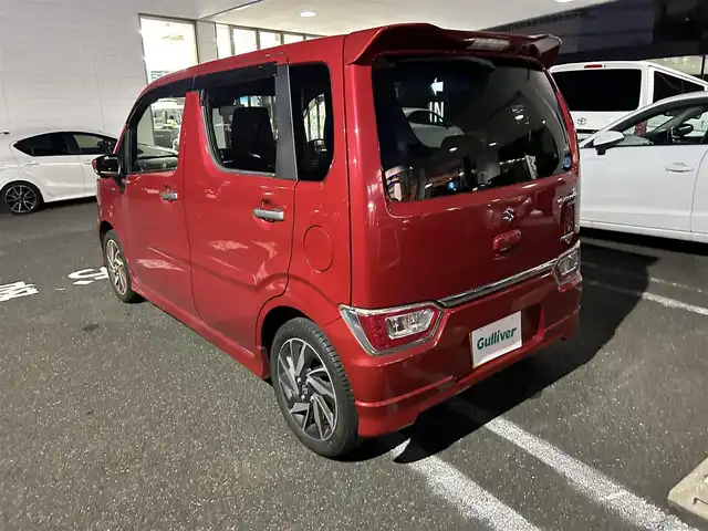 スズキ ワゴンＲ HYBRID FZ リミテッド 長崎県 2019(平31)年 3.9万km フェニックスレッドパール ・社外SDナビ（AM/FM/TV/CD/DVD/SD）/・ブルートゥース/・ハンドルスイッチ/・アイドリングストップ/・横滑り防止装置/・衝突軽減システム/・ヒートシーター（前席）/・ドライブレコーダー（前方）/・全方位カメラ/・オートライト/・ABS/・取扱説明書/・保証書/・スペアキー1本