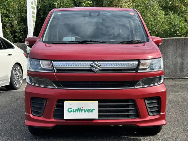 スズキ ワゴンＲ HYBRID FZ リミテッド 長崎県 2019(平31)年 3.9万km フェニックスレッドパール ・社外SDナビ（AM/FM/TV/CD/DVD/SD）/・ブルートゥース/・ハンドルスイッチ/・アイドリングストップ/・横滑り防止装置/・衝突軽減システム/・ヒートシーター（前席）/・ドライブレコーダー（前方）/・全方位カメラ/・オートライト/・ABS/・取扱説明書/・保証書/・スペアキー1本