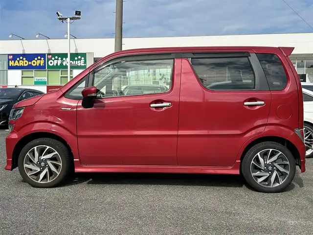 スズキ ワゴンＲ HYBRID FZ リミテッド 長崎県 2019(平31)年 3.9万km フェニックスレッドパール ・社外SDナビ（AM/FM/TV/CD/DVD/SD）/・ブルートゥース/・ハンドルスイッチ/・アイドリングストップ/・横滑り防止装置/・衝突軽減システム/・ヒートシーター（前席）/・ドライブレコーダー（前方）/・全方位カメラ/・オートライト/・ABS/・取扱説明書/・保証書/・スペアキー1本