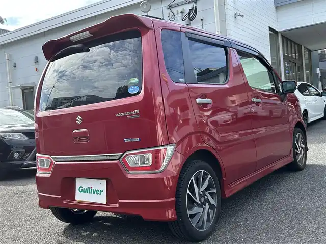 スズキ ワゴンＲ HYBRID FZ リミテッド 長崎県 2019(平31)年 3.9万km フェニックスレッドパール ・社外SDナビ（AM/FM/TV/CD/DVD/SD）/・ブルートゥース/・ハンドルスイッチ/・アイドリングストップ/・横滑り防止装置/・衝突軽減システム/・ヒートシーター（前席）/・ドライブレコーダー（前方）/・全方位カメラ/・オートライト/・ABS/・取扱説明書/・保証書/・スペアキー1本