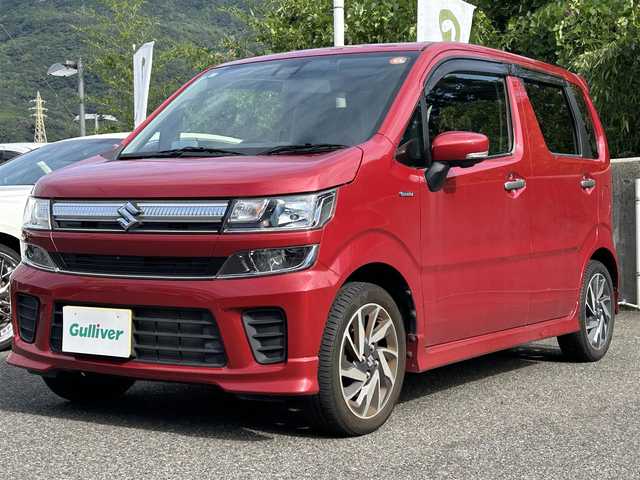 スズキ ワゴンＲ HYBRID FZ リミテッド 長崎県 2019(平31)年 3.9万km フェニックスレッドパール ・社外SDナビ（AM/FM/TV/CD/DVD/SD）/・ブルートゥース/・ハンドルスイッチ/・アイドリングストップ/・横滑り防止装置/・衝突軽減システム/・ヒートシーター（前席）/・ドライブレコーダー（前方）/・全方位カメラ/・バックカメラ/・オートライト/・ABS/・取扱説明書/・保証書/・スペアキー1本