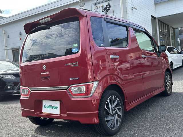 スズキ ワゴンＲ HYBRID FZ リミテッド 長崎県 2019(平31)年 3.9万km フェニックスレッドパール ・社外SDナビ（AM/FM/TV/CD/DVD/SD）/・ブルートゥース/・ハンドルスイッチ/・アイドリングストップ/・横滑り防止装置/・衝突軽減システム/・ヒートシーター（前席）/・ドライブレコーダー（前方）/・全方位カメラ/・バックカメラ/・オートライト/・ABS/・取扱説明書/・保証書/・スペアキー1本