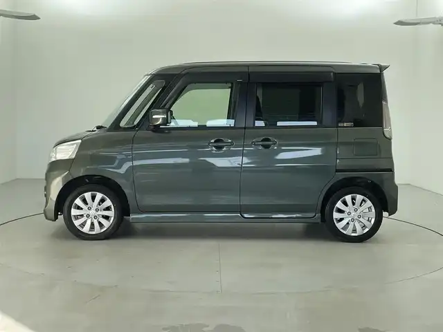 スズキ スペーシア カスタム XS 福井県 2013(平25)年 8万km クールカーキPM スマートキー/メモリナビ/ワンセグTV/バックカメラ/衝突軽減ブレーキ/オートライト/片側パワースライドドア