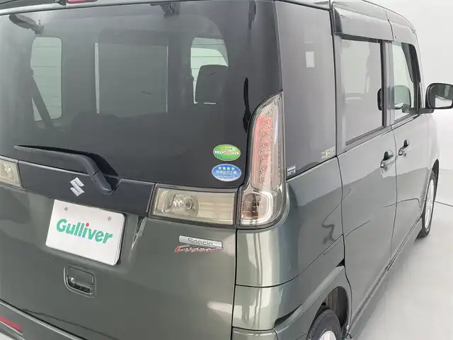 スズキ スペーシア カスタム XS 福井県 2013(平25)年 8万km クールカーキPM スマートキー/メモリナビ/ワンセグTV/バックカメラ/衝突軽減ブレーキ/オートライト/片側パワースライドドア