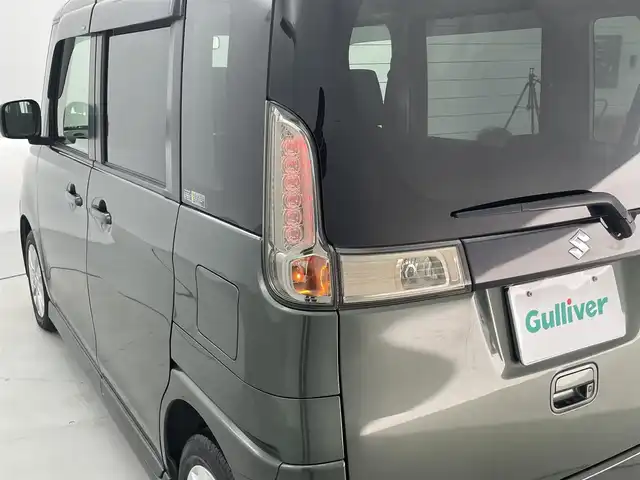 スズキ スペーシア カスタム XS 福井県 2013(平25)年 8万km クールカーキPM スマートキー/メモリナビ/ワンセグTV/バックカメラ/衝突軽減ブレーキ/オートライト/片側パワースライドドア