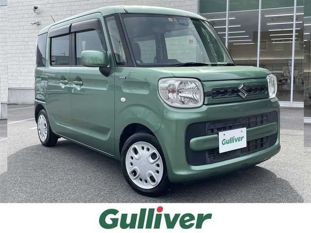 スズキ スペーシア HYBRID G 鳥取県 2018(平30)年 6.2万km ツールグリーンパールメタリック フルタイム4WD/デュアルセンサーブレーキサポート/KENWOODナビ【MDV-D305W】/・CD/・ワンセグ/バックモニター/ETC/ドライブレコーダー/スマートキー/プッシュスタート/D席シートヒーター/ABS/横滑り防止装置/レーンキープアシスト/オートライト/W＆サイドエアバック