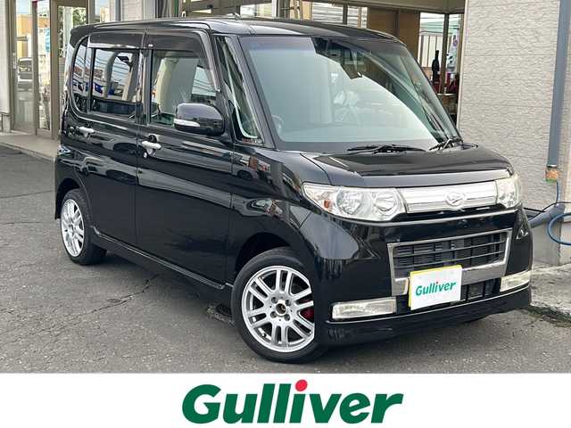 ダイハツ タント カスタム Vセレクション 道東・釧路十勝 2009(平21)年 11万km ブラックマイカ ４WD/社外SDナビ/CD/DVD/ワンセグTV/バックカメラ/キセノンヘッドライト/前後ドライブレコーダー/革巻きステアリング